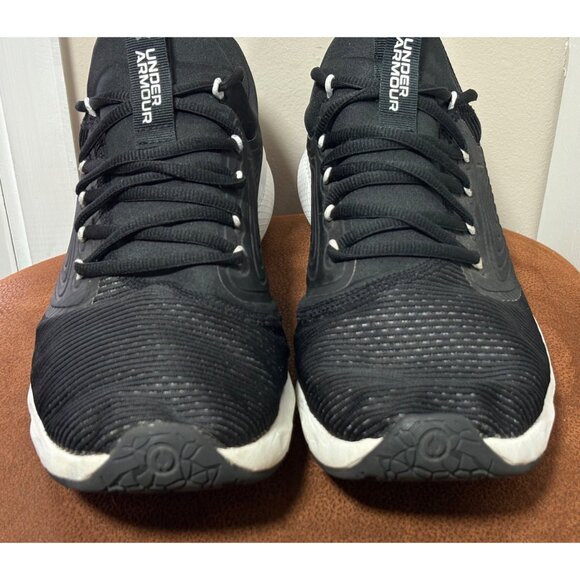 UNDER ARMOUR CHARGED RUNNING SPORT SHOES MENS BIG SIZE 12 BLACK WHITE COMFORT - Picture 3 of 10